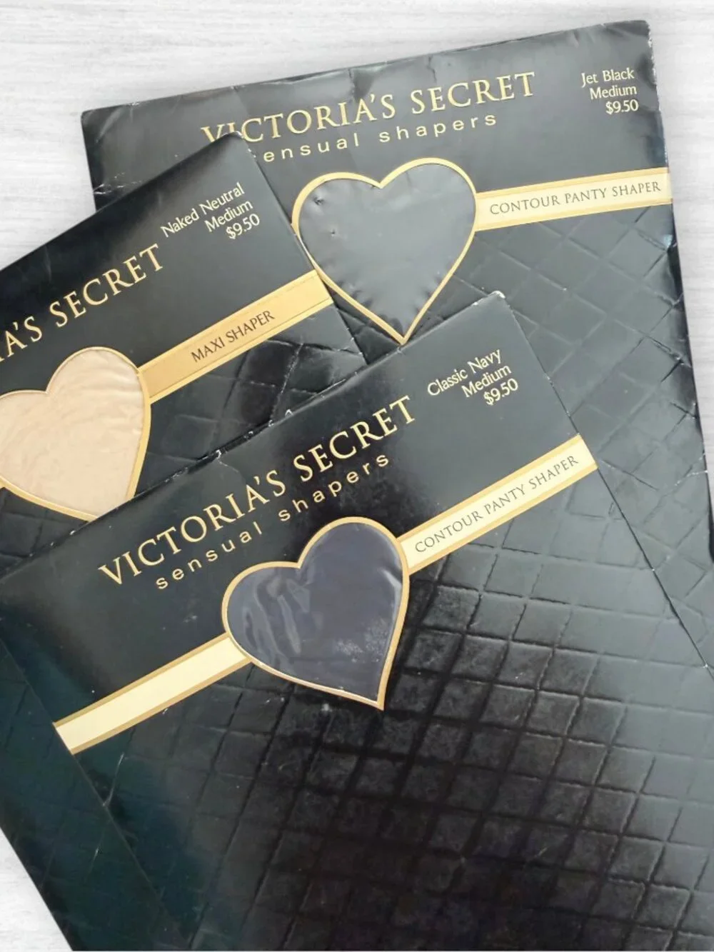 Vintage Victoria's Secret Sensual Shapers Lot 3 Medium NOS Hosiery Pantyhose Y2K